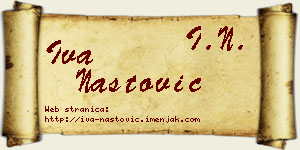 Iva Nastović vizit kartica